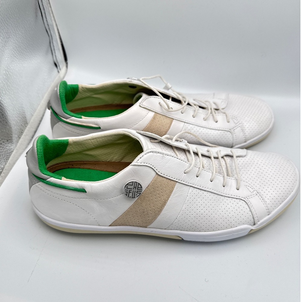 Plae Mulberry First Edition White Leather 552010-100 White‎ Mens 9.5   Casual